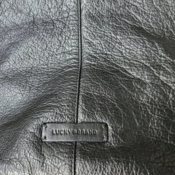 Lucky Brand Leather Studded Shoulder Tote Bag - Picture 6 of 9